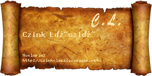 Czink László névjegykártya